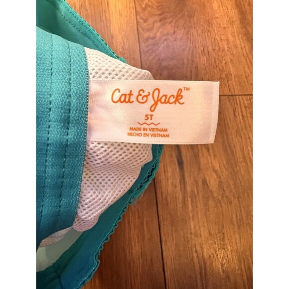 cat & jack sea life swim trunks 5t toddler nwt sharks surf fish turtle blue - Picture 3 of 5